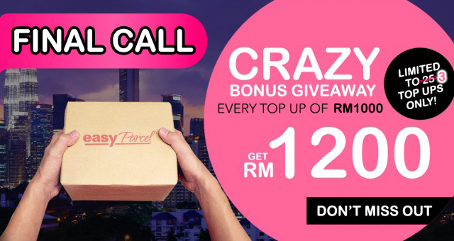 Final Call! Your Final Chance For Crazy Reload Bonus!