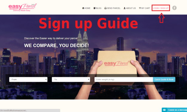 How To Sign Up An Account With EasyParcel