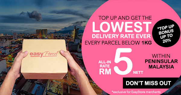 [EASYSTORE VIP] Enjoy Lowest Delivery Rate at EasyParcel