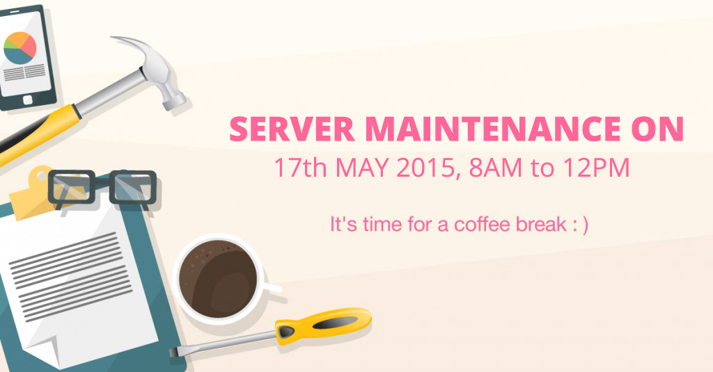 Maintenance on May 17, 8am