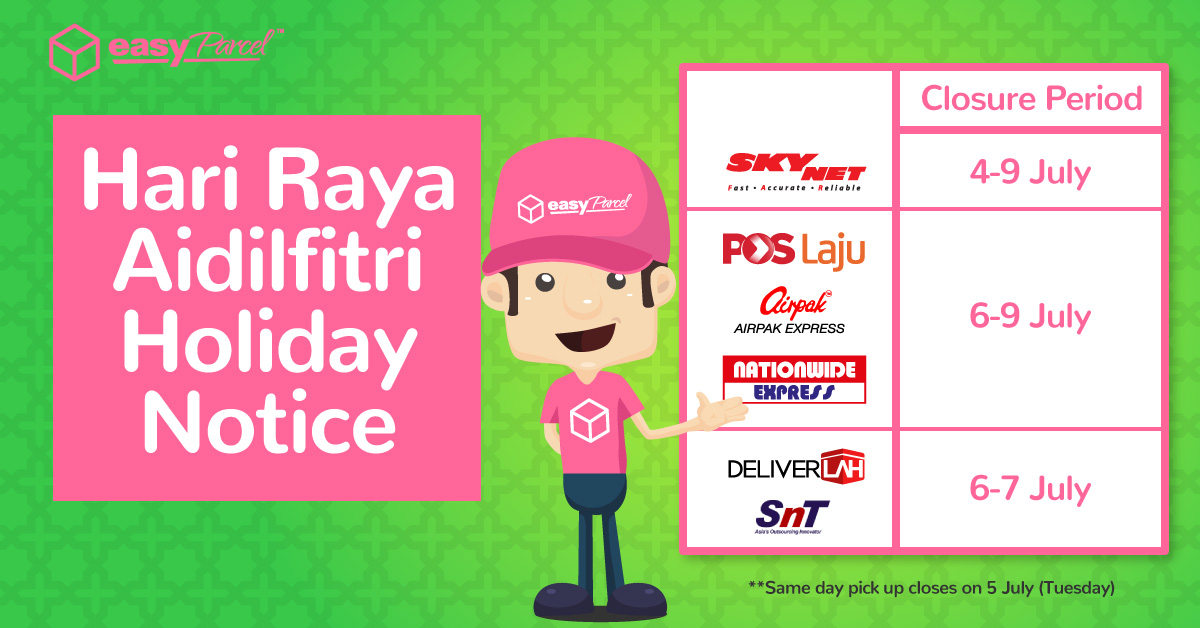 [HOLIDAY NOTICE] Hari Raya Aidilfitri