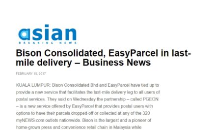 Bison Consolidated, EasyParcel in last-mile delivery – Business News