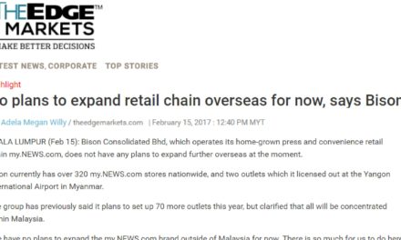 No plans to expand retail chain overseas for now, says Bison