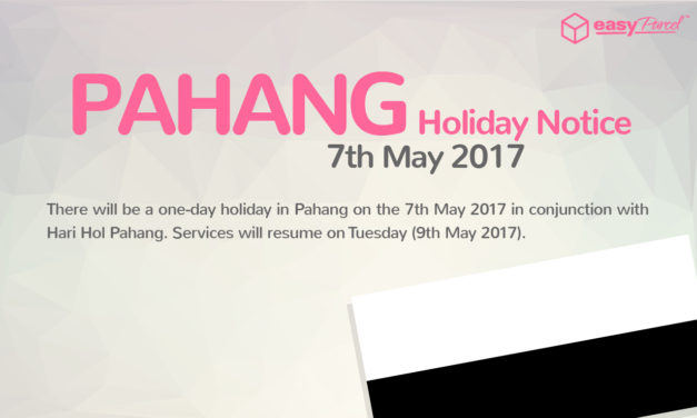 [HOLIDAY NOTICE] Hari Hol Pahang