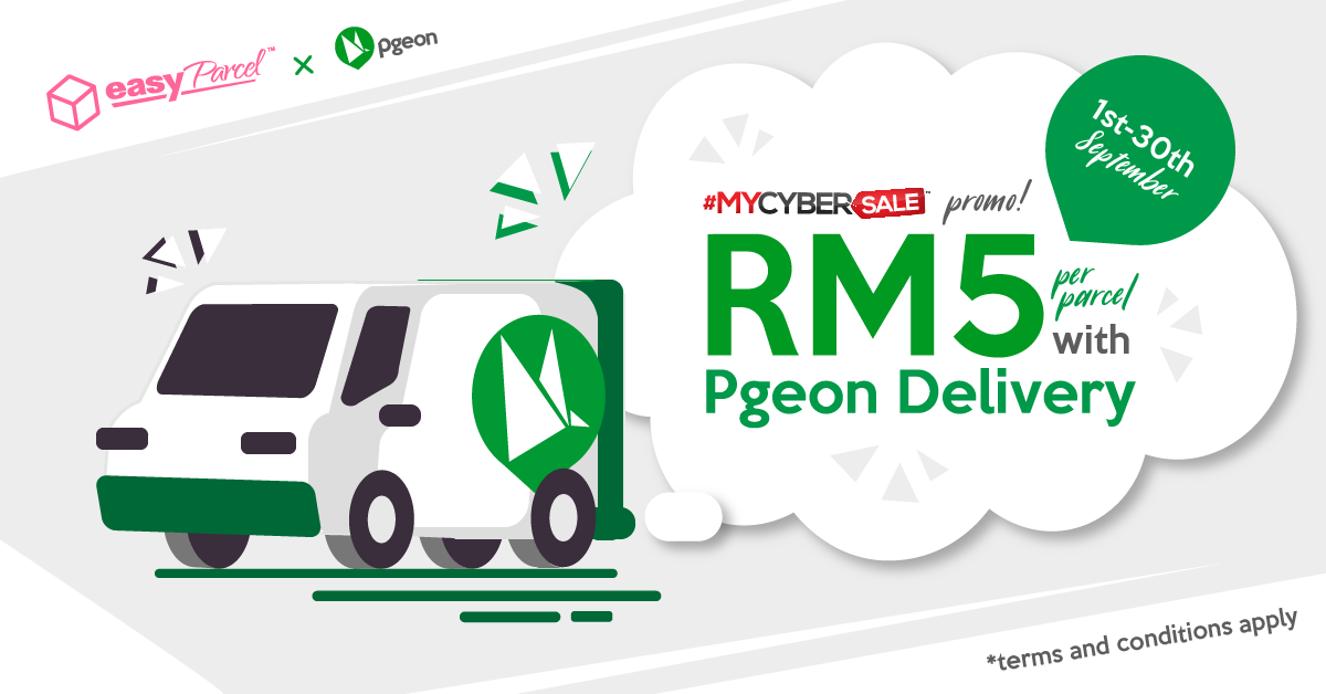 RM5 Parcel Delivery with Pgeon On MYCyberSale 2018